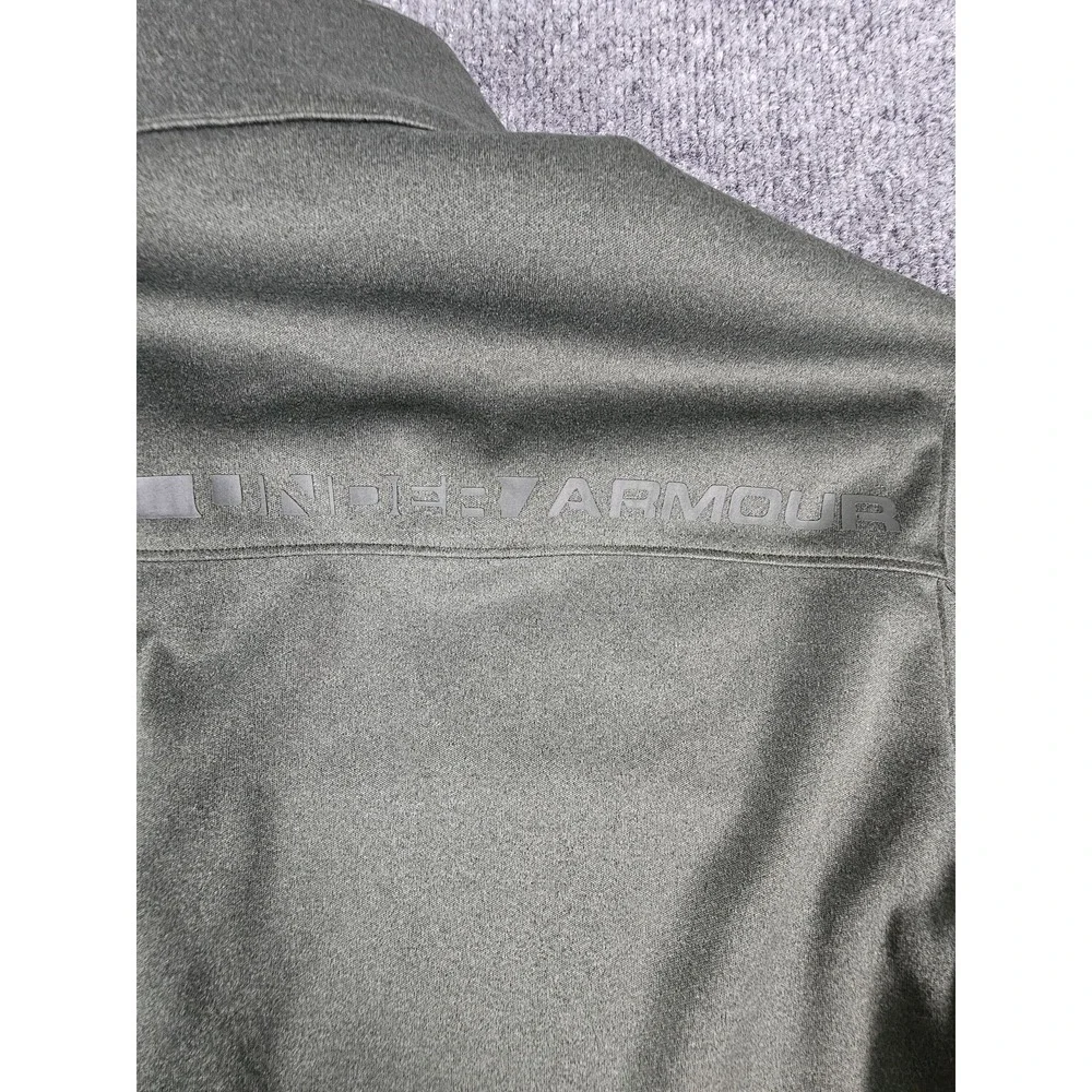 Under Armour Pullover Mens‎ Large Green 1/4 Zip Golf Storm Fleece Lightweight